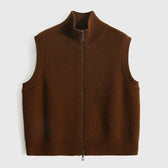 Women's Wool Loose-Knit Cardigan Vest  