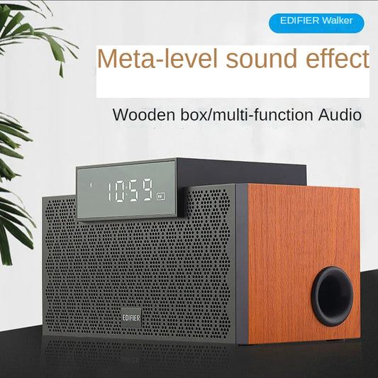 M260 Wireless Bluetooth Speaker Intelligent Alarm Clock Home Wooden Utrano