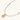 Delicate gold-plated necklace with mixed gemstone beads and ornate oval pendant on white background