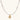 Delicate gold-plated necklace with mixed gemstone beads and ornate oval pendant on white background