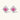 Sterling silver diamond-shaped stud earrings with pink moissanite center stones and crystal halo setting on white background