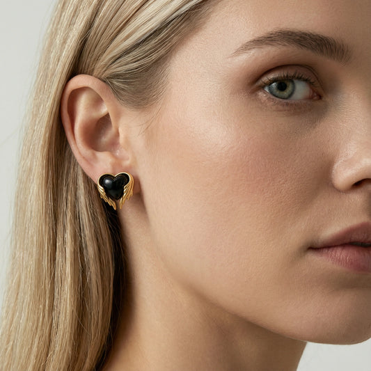 Angel Heart Studs  