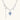 White gold plated chain necklace with blue textured cross pendant, spike charms, and mini cross detail on beige background