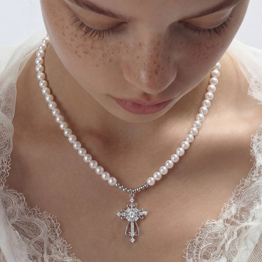 Divine Grace Pearl Cross  