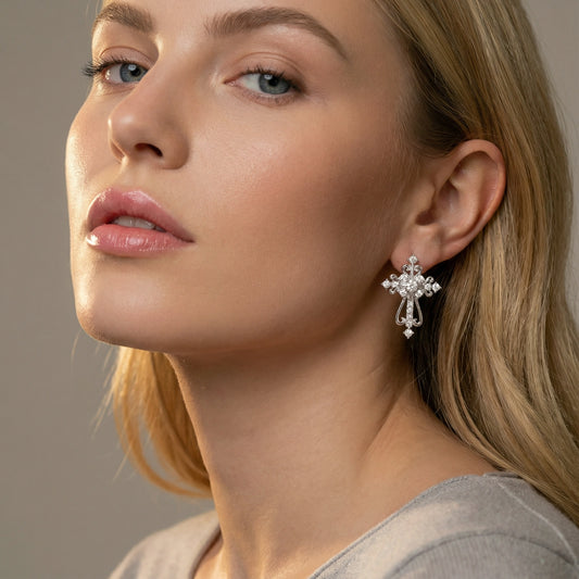 Divine Grace Cross Earrings  