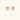 Gold-rimmed circular stud earrings with hand-painted pink peony enamel and pearl accents on white background