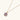 Gold-plated circular pendant with hand-painted purple enamel floral design on delicate chain against cream background