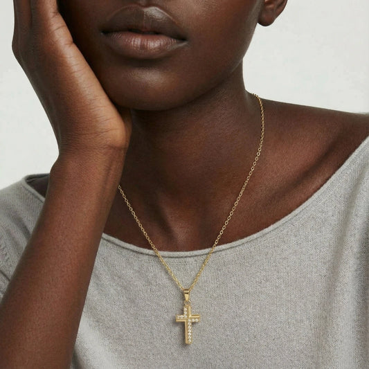 Divine Radiance Cross Necklace  