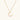 Gold crescent moon pendant with graduated white pearls on delicate chain against cream background