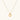 Delicate gold-plated necklace with three interlocking circle rings forming a minimalist knot pendant on cream background