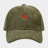 Spring And Autumn New Small Love Embroidered Corduroy Baseball Cap  