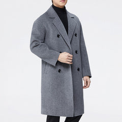 Men's Suit Collar Double Sided Wool Coat