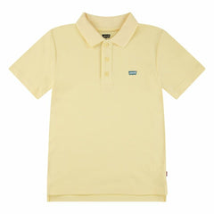 Children’s Short Sleeve Polo Shirt Levi's Lvb Back Neck Tape Yellow