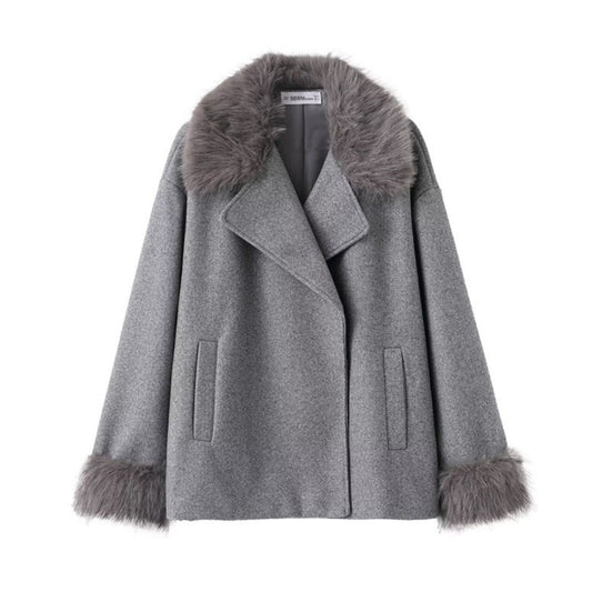 Women's Mid-length Hooded And Belted Wool Cape Coat  