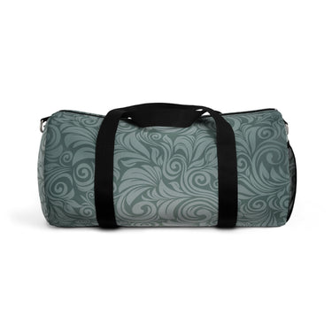 Swirl Pattern Duffel Bag — Teal Vintage Floral Travel Gym Bag  