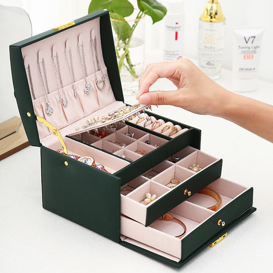 Three-layer Drawer Jewelry Box  