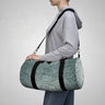Swirl Pattern Duffel Bag — Teal Vintage Floral Travel Gym Bag  