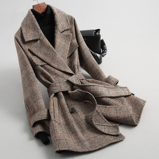 Women's Fashion Cashmere Tweed Coat  
