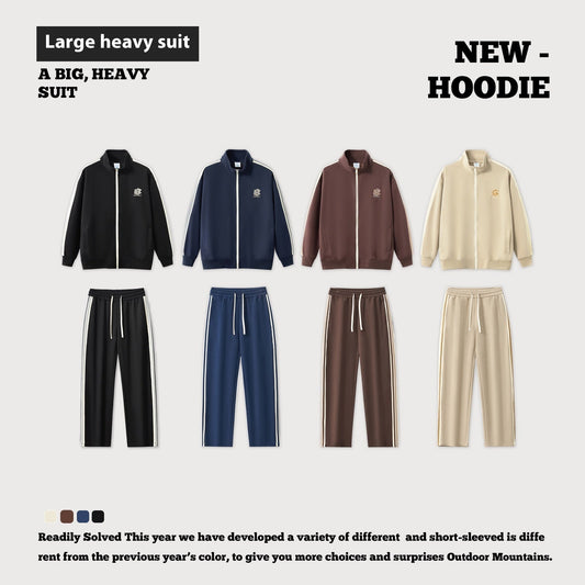 Women & Men's Striped Embroidered Casual Sports Jacket Pants  