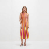 Women's Striped Knitted Fashionable Casual Dress  