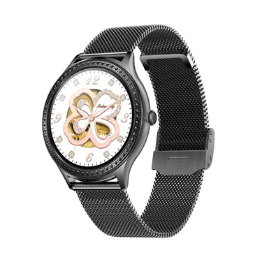 AK35 1.32 inch IPS Color Screen Smart Watch, Support Sleep Monitoring/Blood Oxygen Monitoring, Black Steel Watch Band, Black Silicone Watch Band, Gold Pink Silicone Watch Band, Gold Steel Watch Band, Gold Purple Silicone Watch Band - UTrano