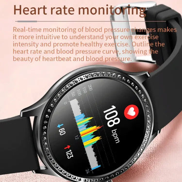 AK35 1.32 inch IPS Color Screen Smart Watch, Support Sleep Monitoring/Blood Oxygen Monitoring, Black Steel Watch Band, Black Silicone Watch Band, Gold Pink Silicone Watch Band, Gold Steel Watch Band, Gold Purple Silicone Watch Band - UTrano