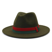 Big Brim British Style Woolen Jazz Top Hat  