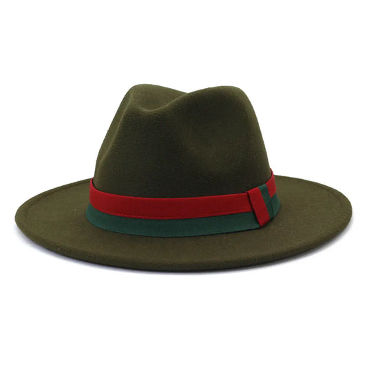 Big Brim British Style Woolen Jazz Top Hat  