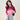Chic Pink Gradient Long Sleeve Knit Cardigan Coat for Women, Autumn Winter Stylish Short Woolly Top  