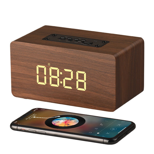 Clock Version Wooden Bluetooth Speaker  