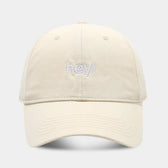 Creative Letters Hey Embroidery Soft Top Peak Cap  
