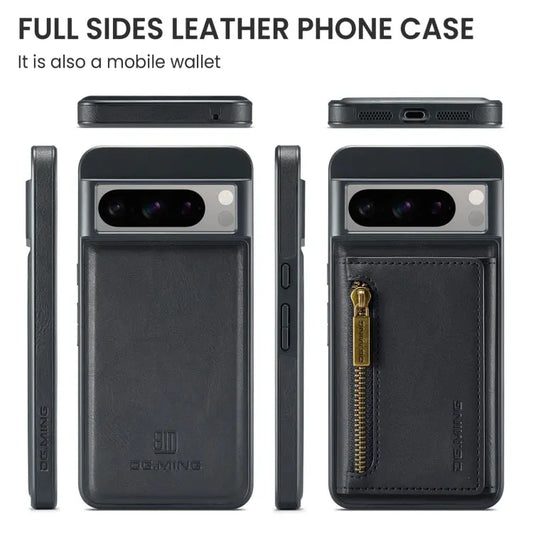 DG.MING M5 Series Zip RFID Multi Card Detachable Leather Phone Case, For Google Pixel 8 Pro, For Google Pixel 8  