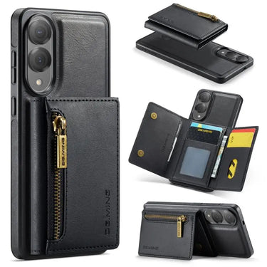 DG.MING M5 Series Zip RFID Multi Card Detachable Leather Phone Case, For Samsung Galaxy S25 Edge 5G, For Galaxy S25 5G, For Galaxy S25+ 5G, For Samsung Galaxy S25 Ultra 5G  