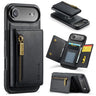 DG.MING M5 Series Zip RFID Multi Card Detachable Leather Phone Case, For iPhone Air, For iPhone 16 Pro Max, For iPhone 16 Pro, For iPhone 16 Plus  