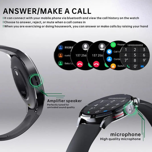DM14 1.32 inch BT5.2 Smart Sport Watch, Support Bluetooth Call / Sleep / Blood Oxygen / Temperature / Heart Rate / Blood Pressure Health Monitor - UTrano