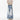 Deep Blue Denim Pants Men's Streetwear Style Flared Knife Cut Trousers  