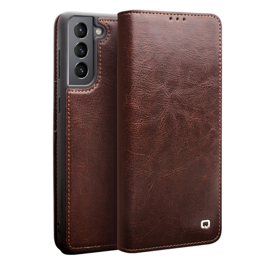 QIALINO Genuine Leather Phone Case, For Samsung Galaxy Note20, For Samsung Galaxy Note20 Ultra, For Samsung Galaxy S21 5G, For Samsung Galaxy S21+ 5G, For Samsung Galaxy S21 Ultra 5G, For Samsung Galaxy S22 Ultra 5G, For Samsung Galaxy S22+ 5G         ...  