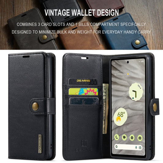 DG.MING Crazy Horse Texture Detachable Magnetic Leather Phone Case, For Google Pixel 8a, For Google Pixel 8 Pro, For Google Pixel 8, For Google Pixel 7a  