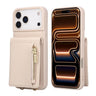 Crossbody Lanyard Zipper Wallet Leather Phone Case, For iPhone 17 Pro Max, For iPhone 17 Pro, For iPhone 17, For iPhone Air  