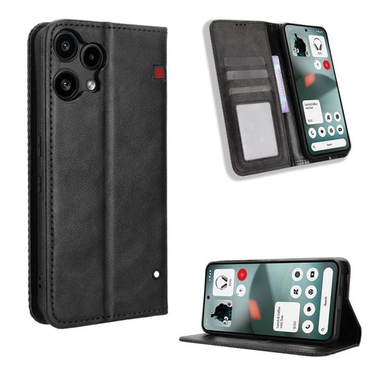 Magnetic Buckle Retro Texture Leather Phone Case, For Nothing Phone 3a Lite, For Nothing Phone 3, For Nothing CMF Phone 2 Pro, For Nothing Phone 3a, For Nothing Phone 3a Pro, For Nothing CMF Phone 1  