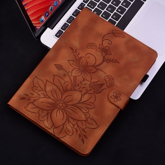 Lily Embossed Leather Tablet Case, For Lenovo Tab K10, For Lenovo Tab M7 3rd Gen, For Lenovo Tab P11 /Xiaoxin Pad Plus  