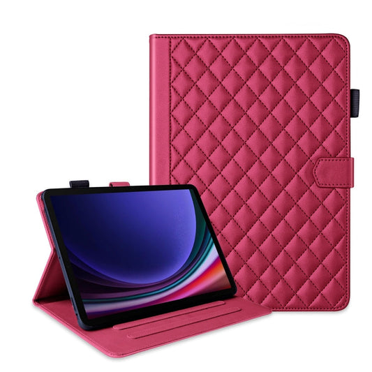 Rhombus Lattice Leather Tablet Case, For Galaxy Tab S9 FE / S9  