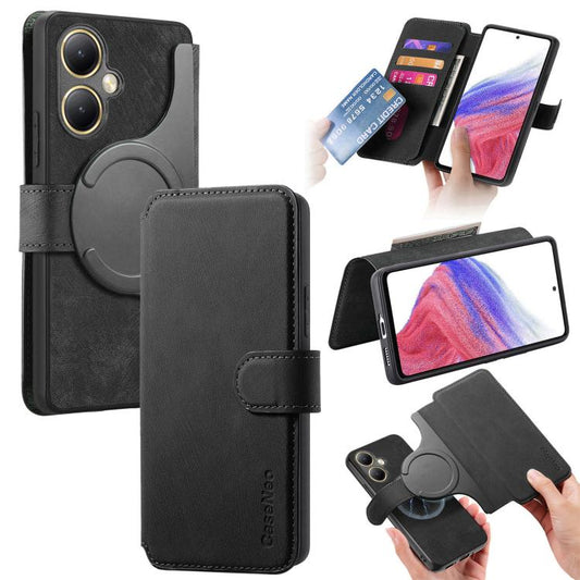 CaseNeo MagSafe RFID Anti-theft Retro Leather Phone Case, For vivo Y35+, For vivo V29 Lite, For vivo Y21s / Y32 / Y21T / Y3T  