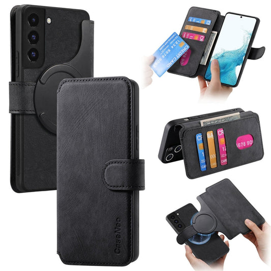 CaseNeo MagSafe RFID Anti-theft Retro Leather Phone Case, For Galaxy S22 5G, For Galaxy S21 FE 5G, For Galaxy S21 5G, For Galaxy S21+ 5G  