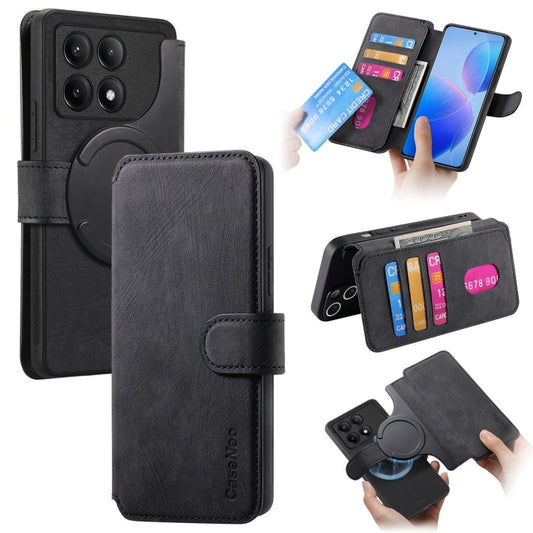 CaseNeo MagSafe RFID Anti-theft Retro Leather Phone Case, For Redmi K70 / K70 Pro, For Redmi Note 13 Pro 4G, For Redmi 13C 4G / 13R, For Redmi Note 13 4G