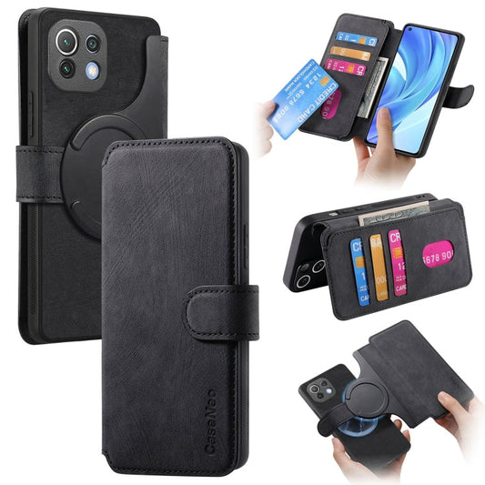 CaseNeo MagSafe RFID Anti-theft Retro Leather Phone Case, For Xiaomi Poco X3 NFC  