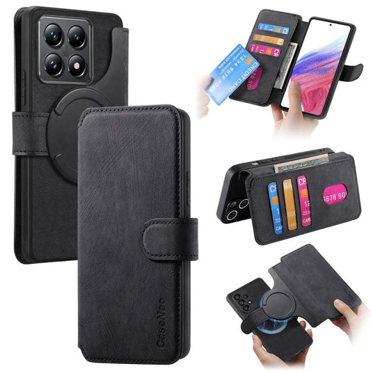 CaseNeo MagSafe RFID Anti-theft Retro Leather Phone Case, For Xiaomi Poco M6 Pro 4G, For Xiaomi Poco M6, For Xiaomi Poco X6 5G, For Xiaomi 13T / 13T Pro  