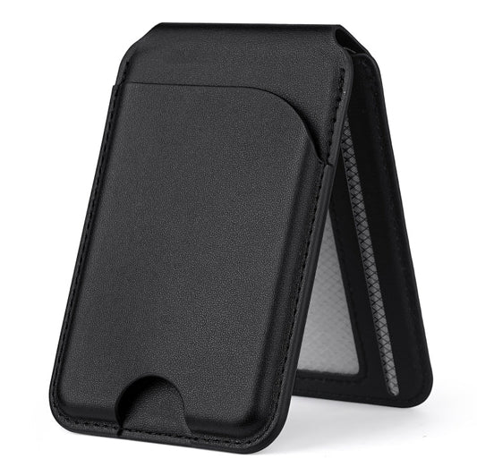 Two-fold Rotating Phone Holder MagSafe Leather Card Bag, Two-fold Rotating  
