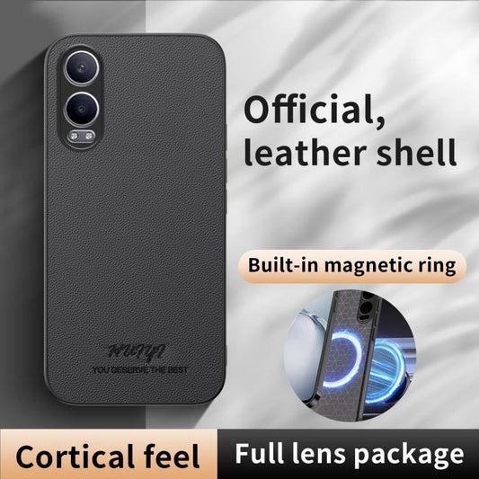 HUIYI Leather Magnetic Phone Case, For OPPO K12x, For OPPO A3x 5G India, For OPPO Reno12 F 5G Global, For OPPO A3 Pro India  