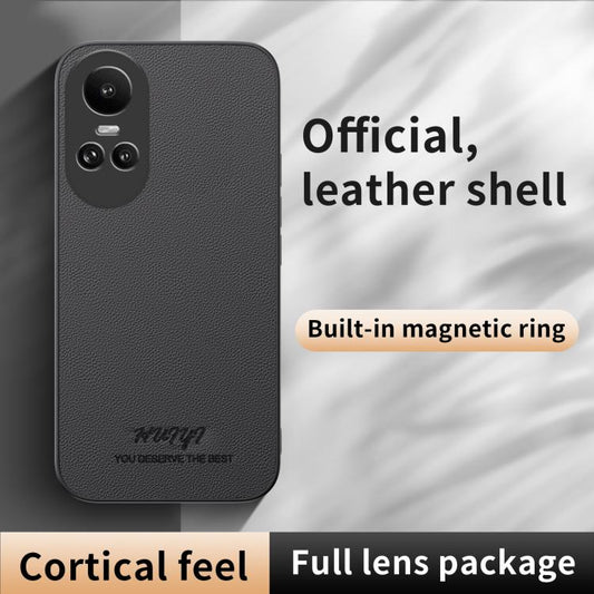 HUIYI Leather Magnetic Phone Case, For OPPO Reno10 / Reno10 Pro Global, For OPPO Find X8 Pro  